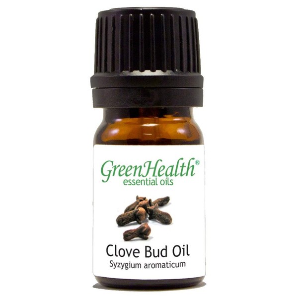 Clove Bud – 1/6 fl oz (5 ml) Glass Bottle – 100% Pure Essential Oil – GreenHealth