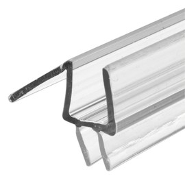 PRIME-LINE Prime-Line M 6258 Frameless Shower Door Bottom Seal for 3/8 In. Thick Glass Doors C Stop Shower Leaks and Create a Water Barrier, 36 In., Clear Vinyl (Single Pack)