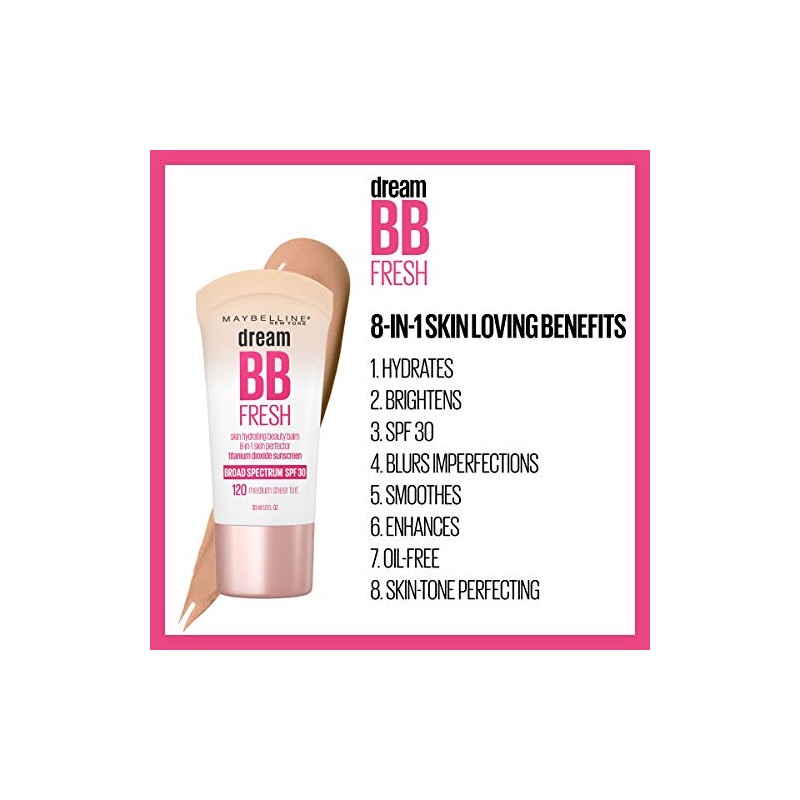 Maybelline New York Dream Fresh Skin BB Cream hidratante, blsamo