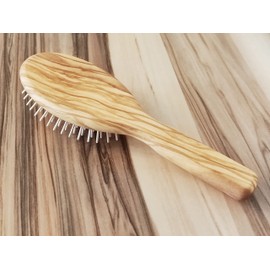 Sprengers Sustainable hair brush made of olive wood, wooden brush, comb, gentle care for shiny hair with wooden bristles