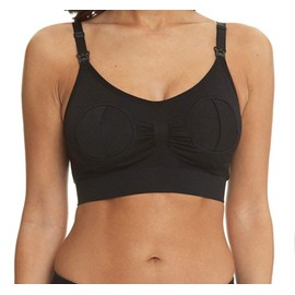 Springcmy Women's Hands-Free Nursing Bra Black M