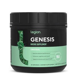 LEGION Greens Supplement, Natural Energy and Immunity Blend, 30 Servings