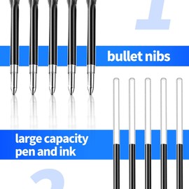 0.7mm Black Pen Refills,Ballpoint Refill Retractable Pen Refills Ballpoint Pen Refills Black Retractable Ballpoint Pen Refills Biro Pens Black Ink Refill Biro Refills for Office School,60Pcs
