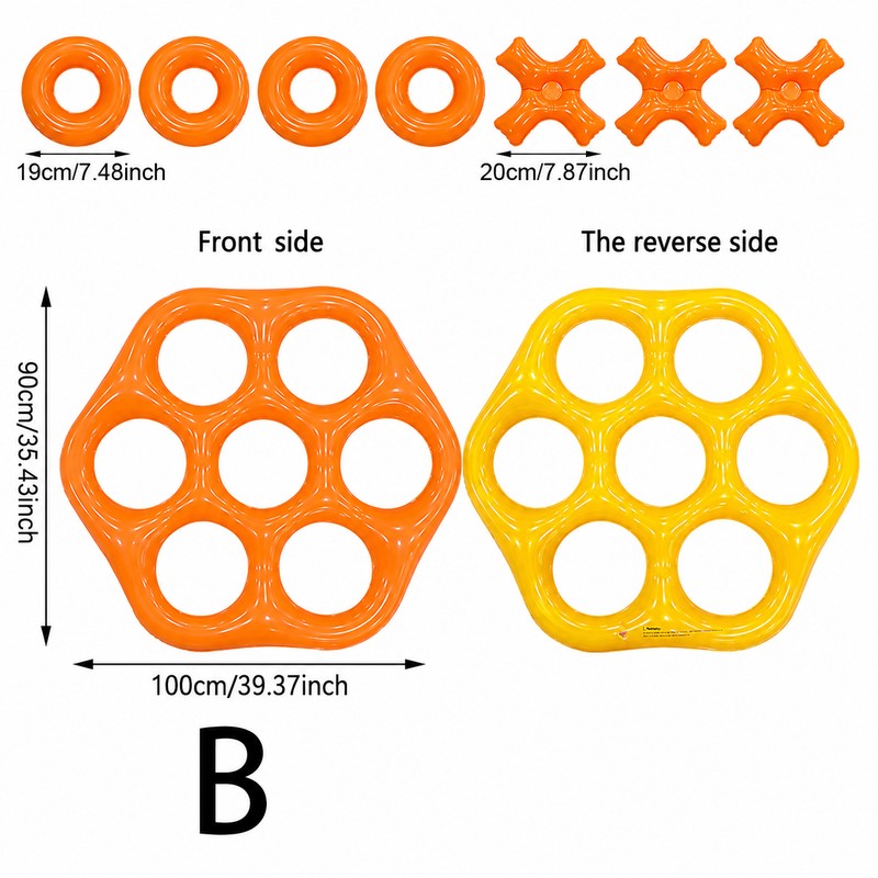 Inflatable Ring Toss Pool Game for Summer Fun – Hexagonal
