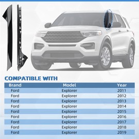 Windshield A-Pillar Molding Trim Kit Compatible with Ford Explorer 2011-2019,Front Outer & Inner Left Driver Side,BB5Z-7803137-AA BB5Z-7803137-AB 926-450 BB5Z-7803145-AA