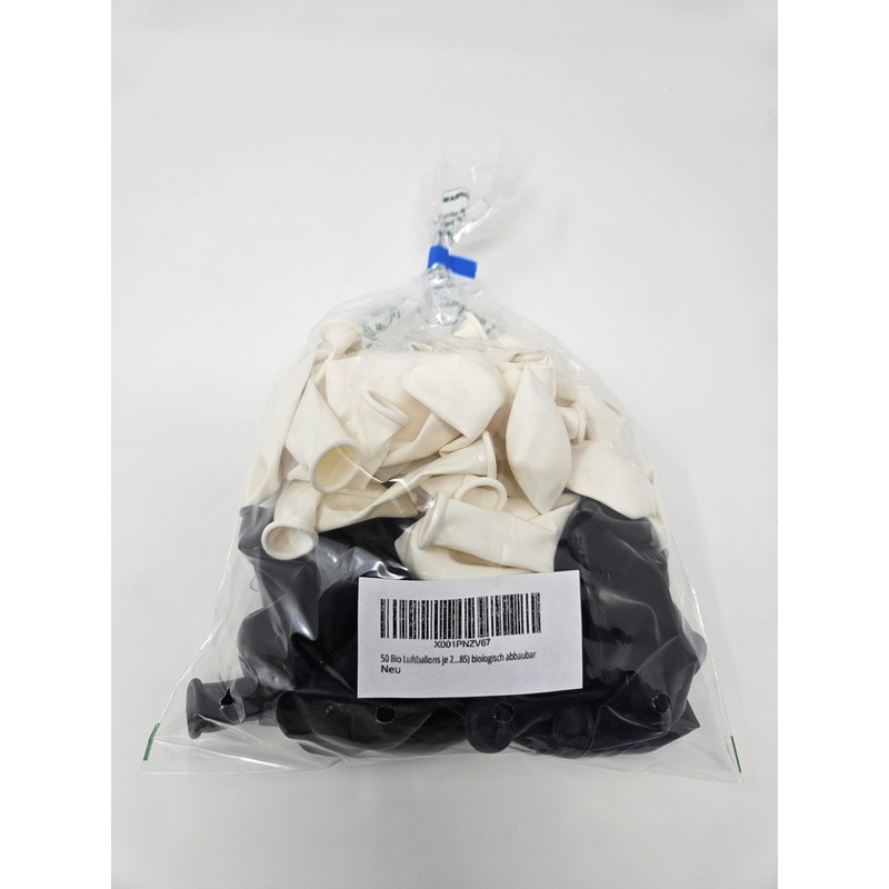 50 Balloons 25 Black & White Quality Balloons 27 cm