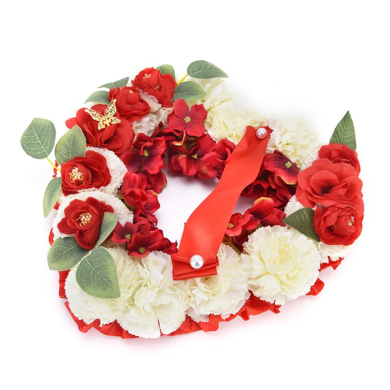 Artificial Heart Shaped Wreaths Wedding Wreaths Fake Flowers Decoration for