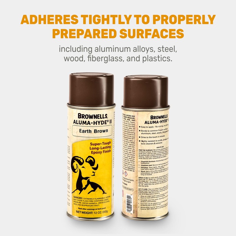 Brownells Aluma-Hyde II Epoxy Based Firearm Finish Spray Coating Protection