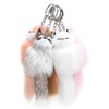 5pcs Handicraft Fluffy Animal Keychain Portable Cute Key Ring Car