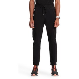 Infinity Cherokee Men's Jogger Pants with Drawstring Waist Mid Rise 5 Pockets Bottoms CK004A, XL, Black