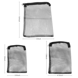 CHKUDECF Aquarium Filter Media Bag,12Pcs Aquarium Mesh Bag with Zipper for Bio Filter Balls,Filter Stones,Ceramic Rings