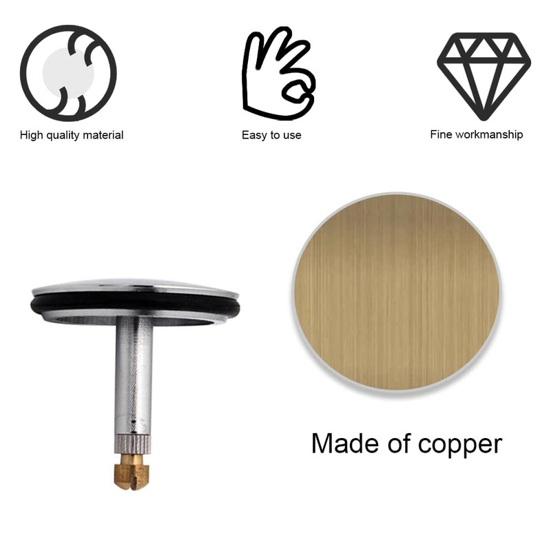JIALWSJWAN Bathtub Chock Plug Adjustable Bathtub Plunger 44mm Sink Drain