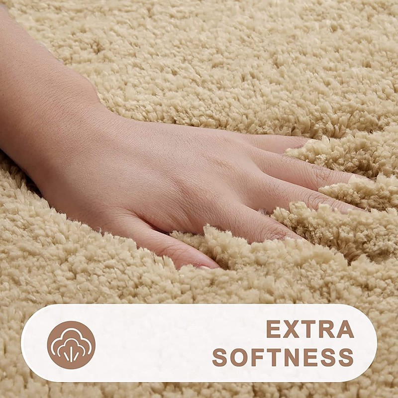smiry U-Shape Toilet Mat, Extra Soft Pedestal Mat for Toilet,