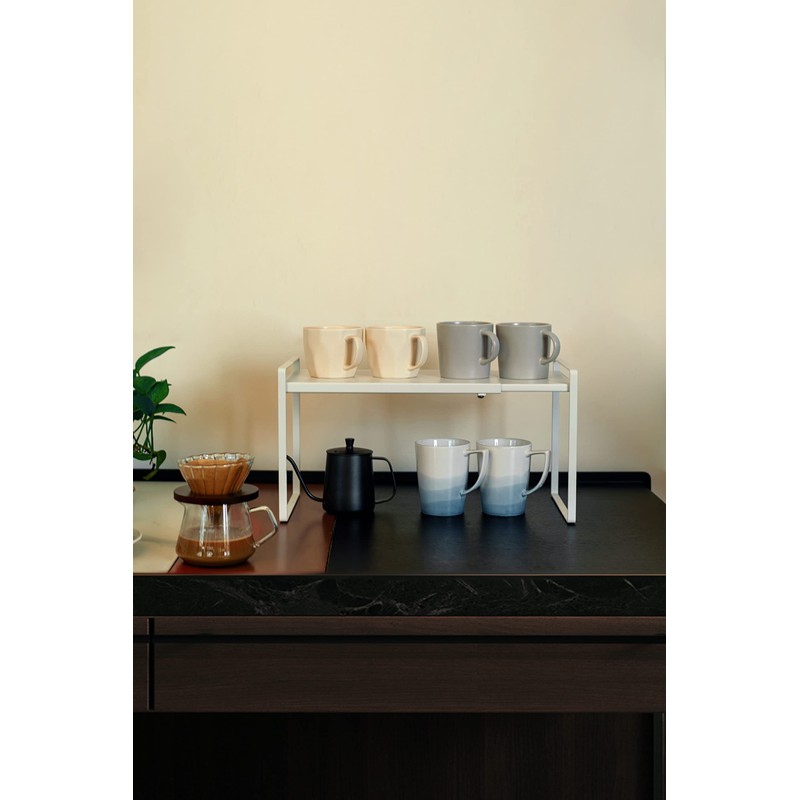 Nxconsu Expandable Cabinet Shelf Organizer Riser for Kitchen Pantry Cupboard