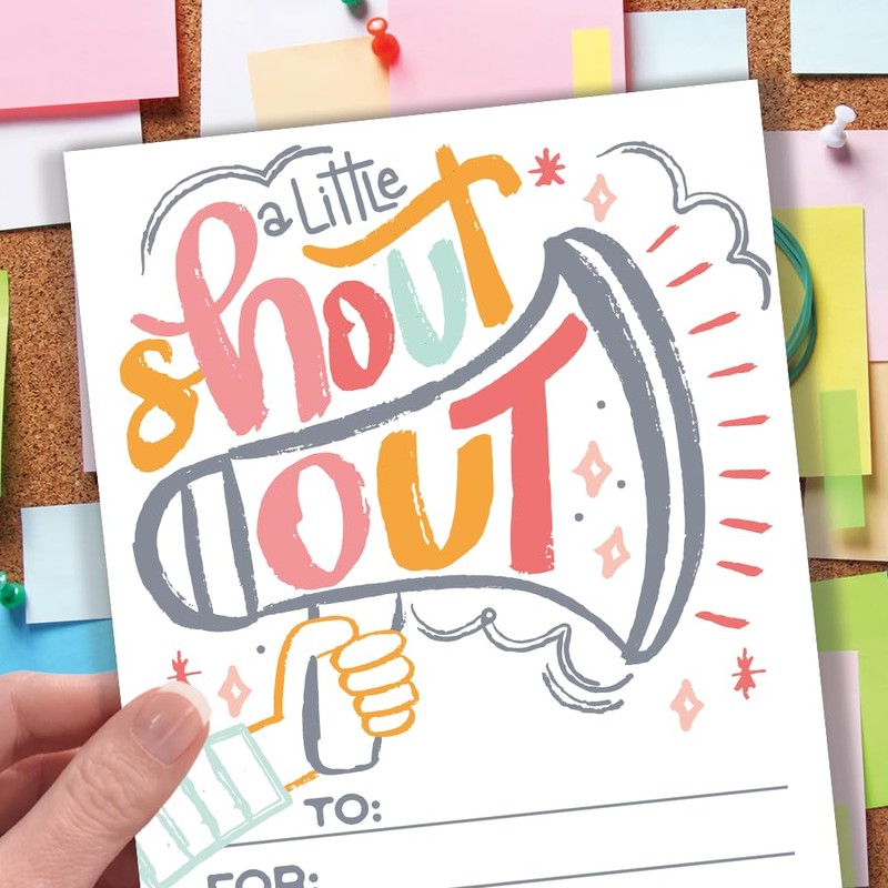 Fun Shout Out Cards For Employees, Office Staff, Teachers and