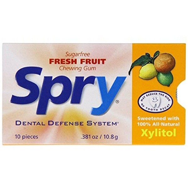 Xlear Spry Chewing Gum Fresh Fruit 10 Pieces