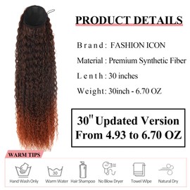 Long Curly Drawstring Ponytail Extension 30Inch Corn Wave Clip in Ponytail Extensions for black women drawstring ponytail extension for black women