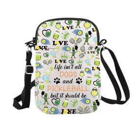 Pickleball-Liebhaber, Geschenk für Hundeliebhaber, mit Reißverschluss, Motiv: Life Isn't All Dogs und Pickleball But It Should Be, Dog Pickleball Cr EU, Kosmetiktasche mit Aufdruck