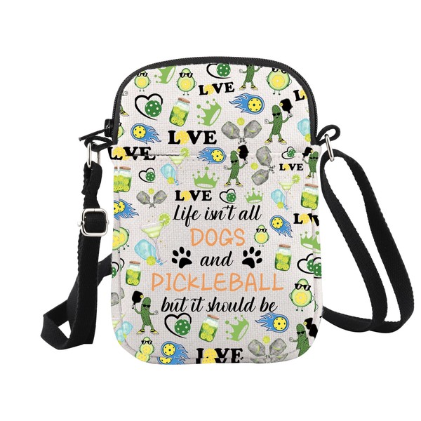 Pickleball-Liebhaber, Geschenk für Hundeliebhaber, mit Reißverschluss, Motiv: Life Isn't All