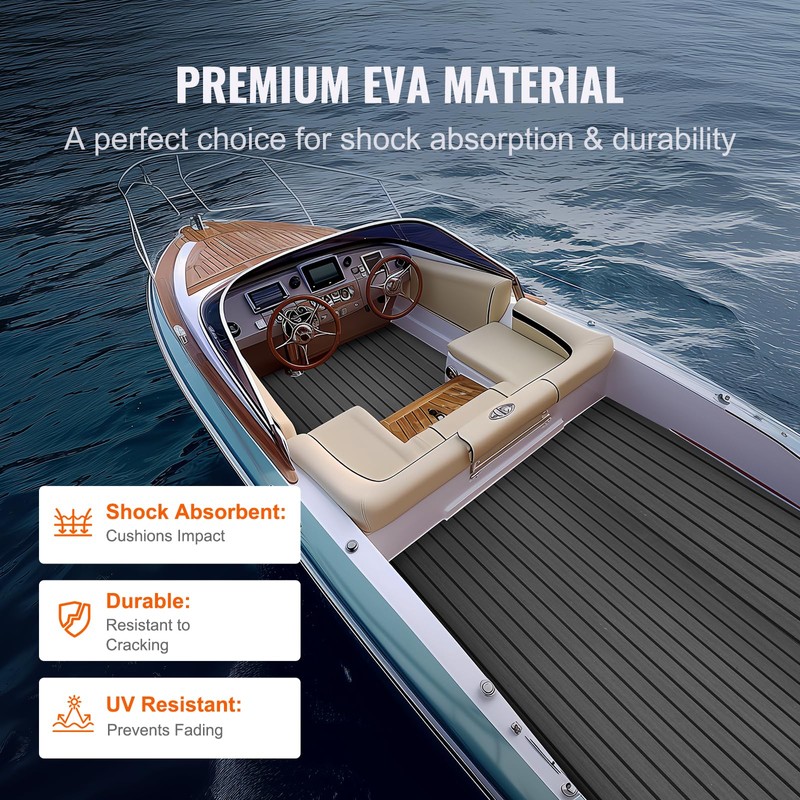 VEVOR Boat Flooring, EVA Foam Boat Decking 94.5" x 17.7",