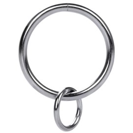 Anillo de cortina con ojales para cortinas, anillo de 2 pulgadas para ganchos de panel, diámetro interior de 1.7 pulgadas, se adapta a barras de hasta 1.4 pulgadas (28 unidades, níquel satinado)