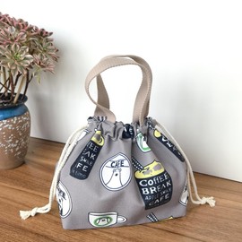 Outer canvas, inner smooth polyester material, lunch bag, drawstring lunch bag, simple, fashion, simple drawstring bag - durable, outdoor camping picnic bag, unisex use, can also be used as a handbag,