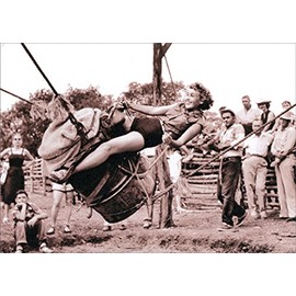 Woman On Bucking Barrel Avanti America Collection Funny Birthday Card for Her