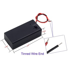 LampVPath (Pack of 40 9v Battery Holder, 9 Volt Battery Holder with Switch, 9v Battery Case with Switch