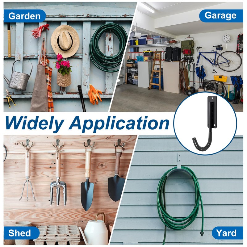 sourcing map 4 Pcs 5.71x2.56 Inch Garage Hanging Hooks, Heavy