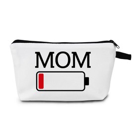 MoCaliduccious Energy Print Makeup Bag Battery Motif Cosmetic Bag Great Gift for Birthdays Mother's Day Samll Zipper Organizer Creative Birthday Gifts for Women Minimalist Makeup Bag for Self-care