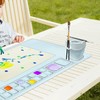 Silicone Painting Mat with Water Cup Washable Protruding Scale Line