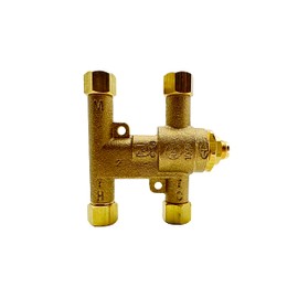H.C. BT-T40LF-38 Under Counter Thermostatic Mixing Valve, 3/8 inches, Brass