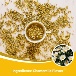 Chamomile Tea Bags 50 Count, Chamomile Flower Herbal Tea with Sugar-Free, Caffeine-Free