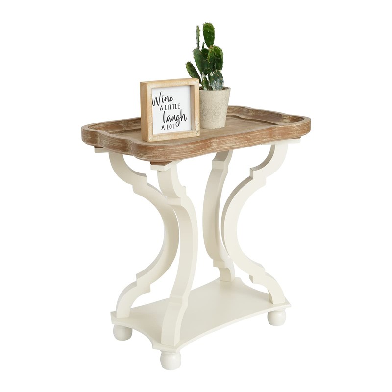 Elesuli Accent Wood Farmhouse End Table Side Tables Nightstand Natural