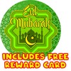 144 Eid Mubarak 30mm Glossy Reward Stickers