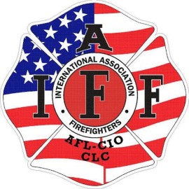 4 Inch Non Reflective IAFF American Flag Firefighter Maltese Cross Sticker Decal