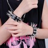 Manfnee Leather Studded Spike Bracelet Choker Punk Gothic Metal Rivet