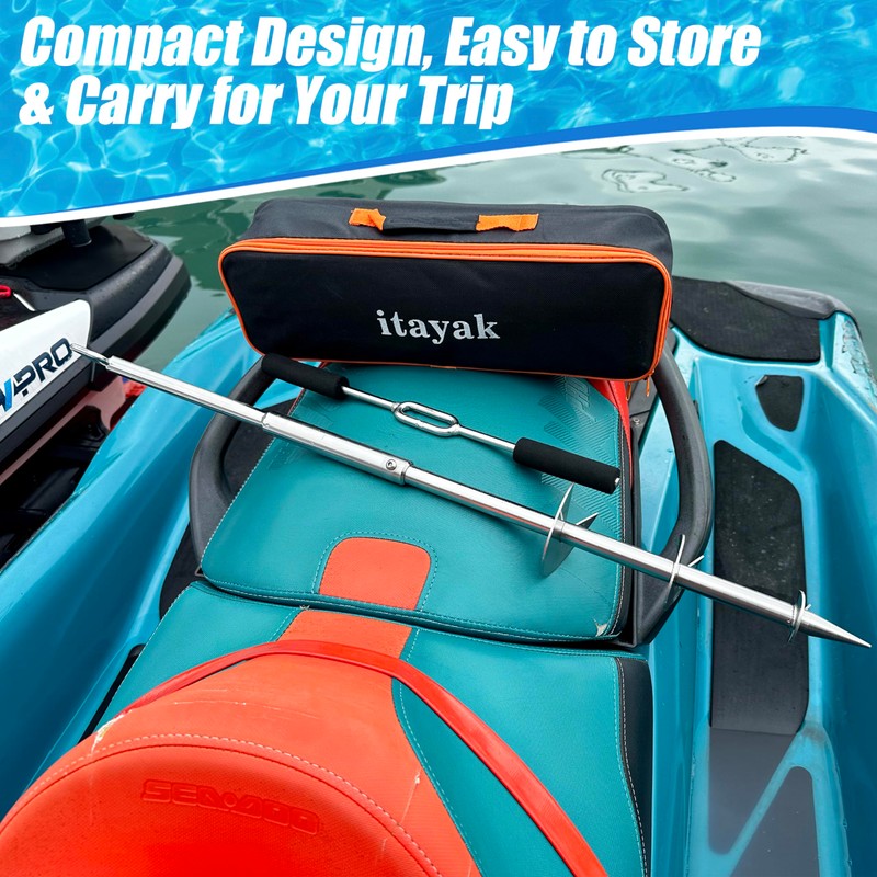 itayak Boat Sand Anchor, 34Inch Length 316 Stainless Steel Screw