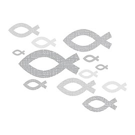 20 Napkins Fish for the Church Silver | Communion | Confirmation | Christening | Boys | Wedding | Church | Table Decoration | Festival | Celebration | Crafting | Decoupage | Napkin Technology 33 x 33