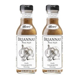 BRIANNAS Aderezo De Vinagreta De Ajo Casero: Aderezo Fino Para Ensaladas Elaborado Con Ingredientes De Primera Calidad. Aderezo Sin Gluten, Vegano Y K