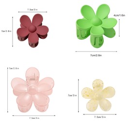 1 x women's flower hair clips, flower hairpin, hair clips, non-slip plastic hair claws, hair accessories, for women and girls, for daily wear, rose red