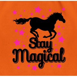 Shirtracer - Gym Bag Backpack - Horses - Bags - Stay Magical I Gift Horse Girl, 08 Orange, Unit size