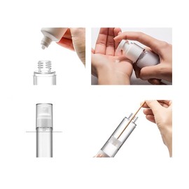 6Pcs 30ml 1oz Portable Airless Pump Bottle Travel Size Airless Cosmetic Cream Pump Bottles Vacuum Pump Bottle Lotion Dispenser Containers Vial Jars for Toiletries Shampoo Essential Oils