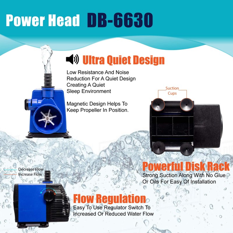 Aqua Dream 800 GPH Submersible Pump(3000L/H,55W) Ultra Quiet Adjustable Water