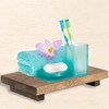 Aoipend Wooden Soap Dish for Kitchen Bathroom Counter Wooden Base