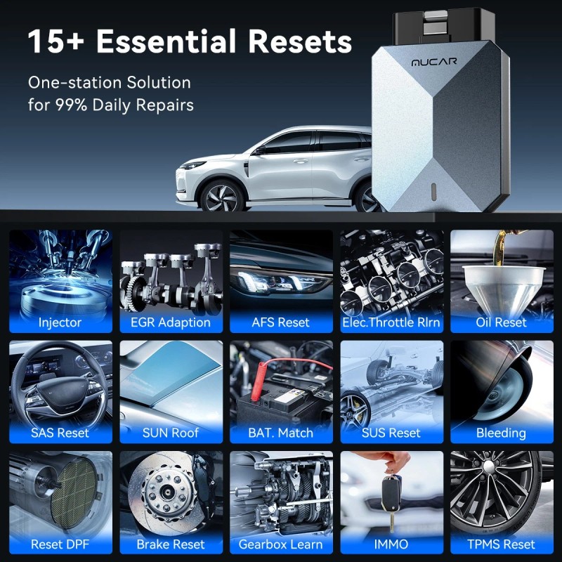 MUCAR BT200 MAX Car OBD2 Scanner All System Diagnostic Tool