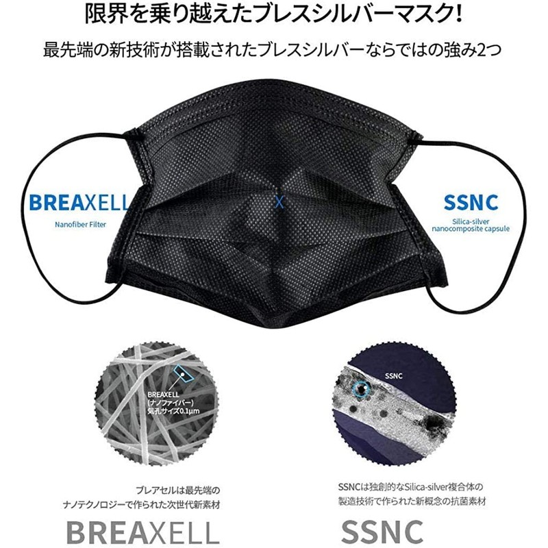 (BREATH SILVER SQUARE) Nano Mask