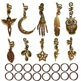 Hair Jewelry for Women Braids, Dreadlock Accessories Metal Hair Clips Decoration Hair Accessories (Gold)