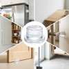 Jayen Door Stoppers for Wall, 1" Thick Clear Door Knob
