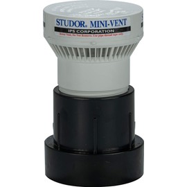Studor 20340 Mini-Vent Air Admittance Valve with ABS Adapter, 1-1/2- or 2-Inch Connection